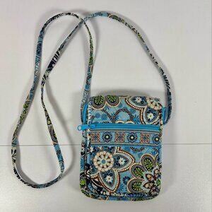 Vera Bradley Hipster Crossbody Bag In Blue Balli Pattern
